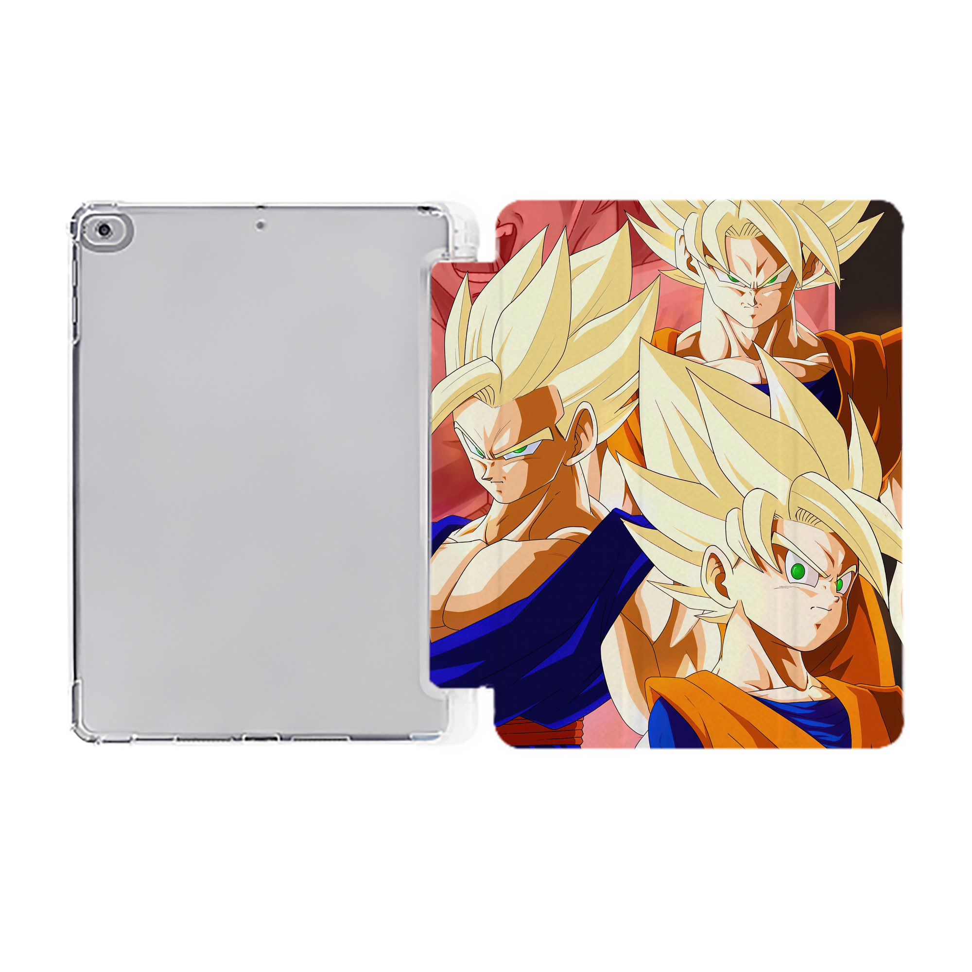 （画像用） ドラゴンボール DRAGON BALL IPad ケース ペン収納付き 三つ折りスタンド PUレザー×シリコン 対応機種9.5/10.5/10.9インチ